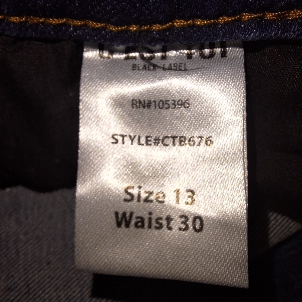 C'est Toi mid-rise button-down wide flare Bell Bottom denim jeans In a 13/30. - Picture 7 of 8